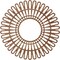 Ekena Millwork Cornelius Wood Fretwork Pierced Ceiling Medallion, Walnut, 36"OD x 13 3/8"ID x 1/4"T CMWP36X0250CRWA - alternate 4